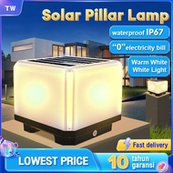 Solar light Outdoor Garden lighting IP67 waterproof solar pillar light Yard fence back Garden light 