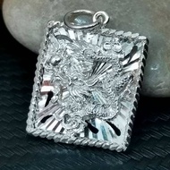 925 Pure Silver 21x23mm Dragon Spirit Pendant. Locket Perak Naga.