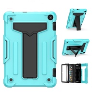 Factory directly sell T-shaped Bracket Contrast Color Shockproof PC + Silicone Tablet Protective Cas
