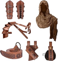 Men Renaissance Costume Medieval Knight Accessories Beggar's Scarf Single Shoulder Guard Arm Guard S