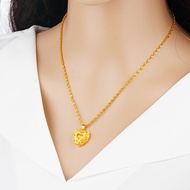 Emas 916 original lelong  mortgaged emas 916 original malaysia rantai leher panjang cincin couple rantai emas korea kalung emas 916  pendant gold plated indian jewellery rantai leher viral necklace women chain indian jewellery set