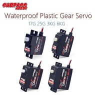 SURPASS Hobby Waterproof Servo 17g 25g 3KG 6KG Plastic Gear Baja Servo for 1/8 1/10 1/12 1/14 Scale