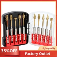 10PCS Titanium Gold Carbide Burr Set Die Grinder Bits for Metal, Wood, Stone for Electric Grinding B
