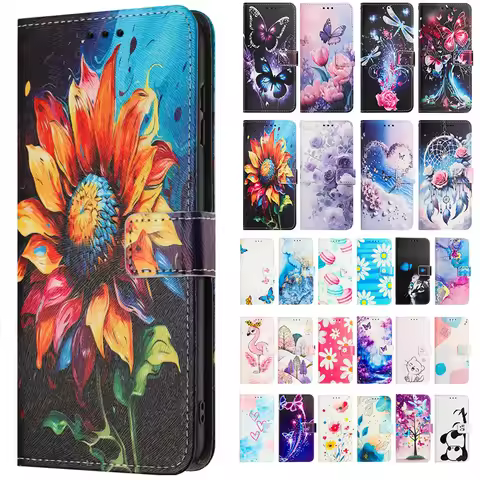 Flip Wallet Book Cover for Coque Xiaomi Poco X7 X6 X5 M7 M6 M5S X8 F5 F6 C75 C65 13T 14T Pro Case Le
