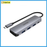 UNITEK - H1107C uHUB P5+ USB-C Hub for 3-Port Expansion with Card Readers & USB PD 100W Charging, 6-