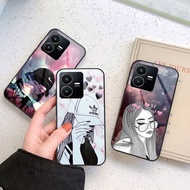 W702 SOFTCASE GLASS SHINY VIVO Y16 Y22 T1 5G Y75 5G Y16 Y22 Y35 Y15S Y01 Y21 Y21S Y33S Y20 Y20S Y12S