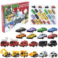 1799 1799 AS SHOW New Christmas Advent Calendar Car Toys Enginee Fire Truck Car Map Carpet Toys 24Days Countdown Calendar Gift Box For Kids