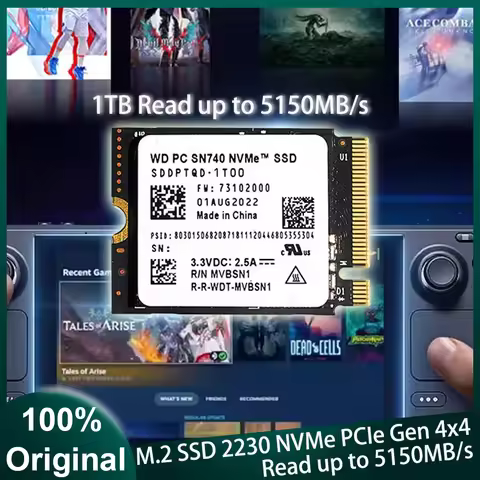 Western Digital M.2 SSD 2230 WD SN740 NVMe PCIe Gen 4x4 SSD 2TB 1TB 512GB for Surface Laptop 3 Micro