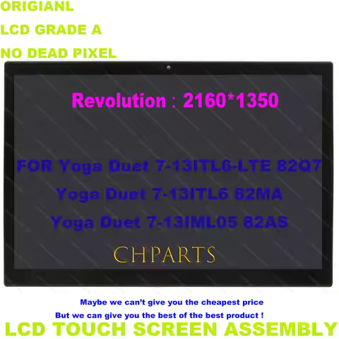 For Lenovo Yoga Duet 7 13ITL6-LTE 82Q7 ITL6 82MA IML05 82AS Tab 13 YT-K606F YT-K606M Tablet LCD Touc
