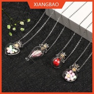 xiangbao Clear Water Drop  Bottle Necklaces  Keep Openable Make a for  Pendant Blood Vial Necklace F