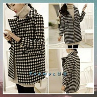 KARA PREMIUM WOMAN WINTER HOUNDSTOOTH COAT