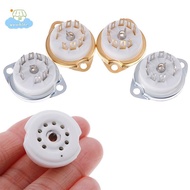 [LI] 1Pc chassis mount 9pin ceramic tube soet for EL84 ECC82 6922 12AX7 【IE】
