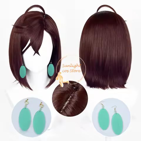 Anime Momo Ayase Wig Cosplay 37cm Dark Brown Cosplay Anime Wig Heat Resistant Hair Halloween Party W