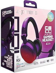 4Gamers C6-100 Gaming Headset Strike - Red & Purple, Compatible with Xbox, PS4, PS5, Switch, PC, Mob