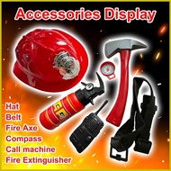 ☎ ⊕ ▤ Fireman Costume for Kids Birthday Theme Suit for Boy Girl Career Day Guidance Costume with Ha