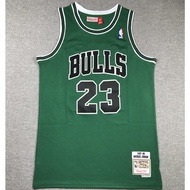 New Men's Chicago Bulls # 23 Michael Embroidered BULLS Basketball Sports Jersey Retro Green