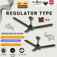 KDK K15VO-PBR Regulator Ceiling Fan 60'' (Brown) Deka DR9 Black 60” 5 Speed/ kipas siling 60 Inch warna brown 吊风扇