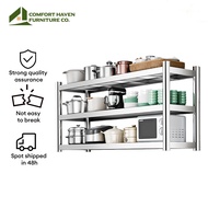 Comfort Haven Furniture Co. SUS 304 Wall Mounted Kitchen Storage Organizer 2 Layer (60-180cm)