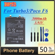 BP52 Mobile Phone Battery 5000mAh 3.91V for Xiaomi Redmi Turbo3/Poco F6 Rechargeable Battery