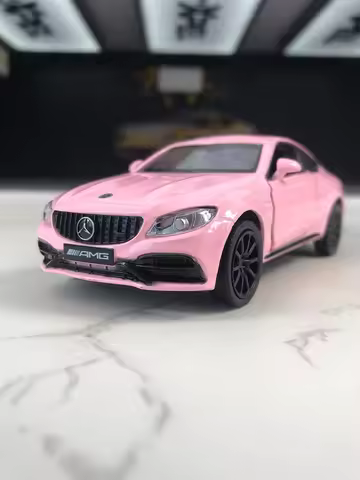 RMZ City1:36 simulation zinc alloy Mercedes Benz C63S AMG model car, static ornament, metal collecti