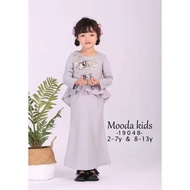 🌺2022 RAYA🌺 GREY SILVER KELABU BAJU KURUNG KEDAH MODEN BUDAK 8y 9y 10y 12y 13y
