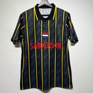 92-93 Sheffield Wednesday Retro Jersey Away Black Stripe  Fan Edition Club Team Football Soccer Suit