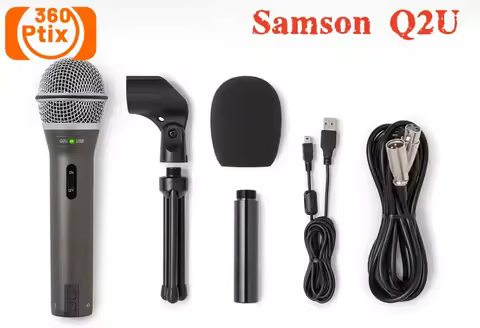 100% Original Samson Q2U Handheld Dynamic USB Microphone with XLR and USB I/O High Quality