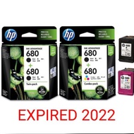 【Ready stock】☃☄✜HP 680 Black or colour Original Ink Advantage Cartridges Expired 2023