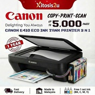Canon E410New Green-White Compatible ECO INK TANK PRINTER [Copy-Print-Scan]