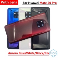 Rear Door Housing Case For Huawei Mate 20 Pro Battery Cover Back Glass Panel Battery Cover With Camera Glass LENS Mate 20 Pro