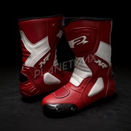 NR2 Kids Full Protector Roadrace Shoes - Premium Quality Red White Motorcycle Racing Shoes for Child