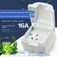 Surface Mounted Waterproof Socket with Switch 16A Three-Hole Mounted Waterproof Socket 86 Type Open 