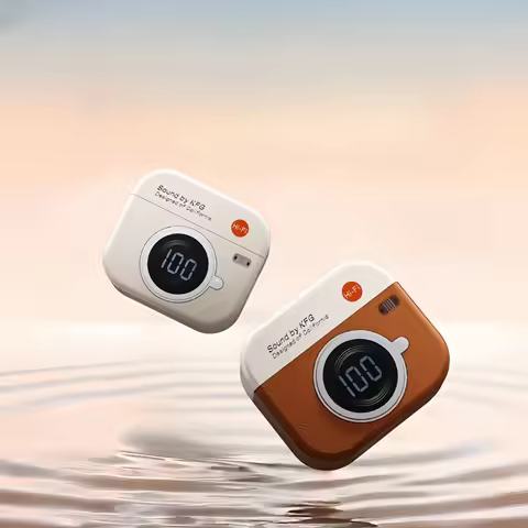 Q86 Wireless headphones, semi-in-ear retro camera design, power display, music headset, ultra-long b