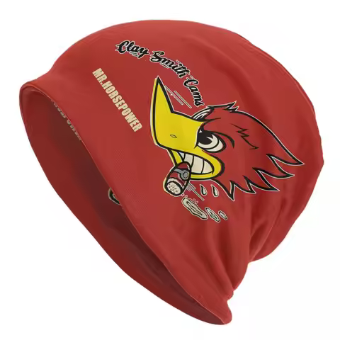 Custom Clay Smith Cams Skullies Beanies Caps Winter Knitted Hat Adult Unisex Mr. Horsepower Racing M