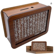 Kids Money Box Money Box with Calculator Retro Wooden Money Box Handmade Vintage Piggy Bank Money Bo