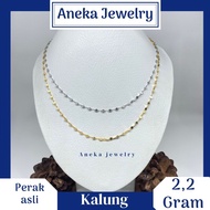 Cucumber Seed Necklace in Gold Silver Variation, 925 Silver