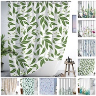 zhaoqinbin Colorful printing, simple plant shower curtain, digital printing, bathroom waterproof curtain, bathroom waterproof and mold proof partition curtain, shower curtainShower Curtains &amp; Accessories