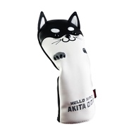[SQ319] Golf Driver Head Cover Pu Leather 400cc Woods Stylish Protector With No. Tag No.1 Black Club
