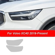 yolandd 2 Pcs Car Front Light Transparent Tpu Sticker Headlight Protective Film For Volvo Xc90 Xc40 