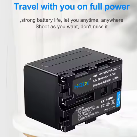 HQIX for Sony CCD-TRV96 TRV106 TRV116 TRV108 TRV126 TRV128 TRV208E HVL-ⅠRM ML20M Camera NP-QM71D FM7