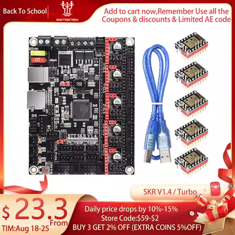 BIGTREETECH SKR V1.4 Turbo BTT SKR 1.4 Motherboard 3D Printer Parts MKS GEN TMC2209 tmc2208 Ender 3 