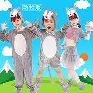 Children Animal Costume Little Gray Wolf Costume Little Gray Wolf Performance Costume Mouse and Wolf