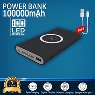 Fast Charger Wireless Powerbank USB Power Bank 100000mAh Large Capacity Wireless Charger Powerbank