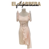 MODERN FILIPINIANA BEIGE CIVIL WEDDING DRESS
