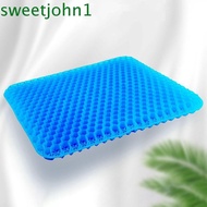 SWEETJOHN Gel Seat Cushion, Portable Relief Tailbone Pressure Honeycomb Gel Cushion, Sedentary Thick Foldable with Non-Slip Cover Cooling Seat Pads Office Chair