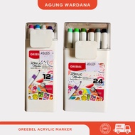 GREEBEL PREMIUM ACRYLIC MARKER 12 AND 24 COLORS