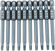10pcs Triangle Head Screwdriver Bits Set, Fit Most Electric Screwdrivers, Drills or Other Power Tool