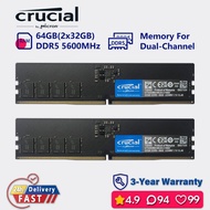CRUCIAL 16gb 32gb 64gb 5600mhz ddr5 Dual channel memory ram desktop udimm pc5 44800s