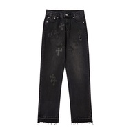 Chrome  hearts 貼皮牛仔褲