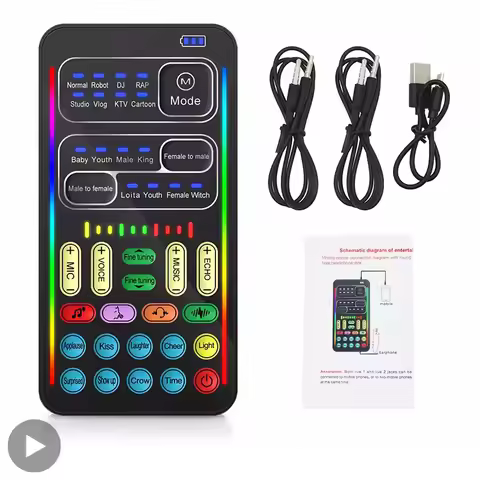 Voice Changer Microphone Bluetooth Mic Wireless For iPhone Android Mobile Cell Phone PC Mini Live So